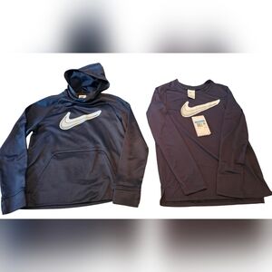 2 Pieces Nike Dri-fit Hoodie and New Dri-fit Long Sleeve Tee Sz M